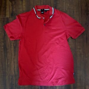 Hugo Boss Mens Polo Shirt Red